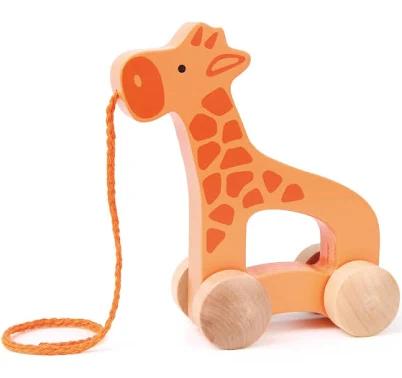 Hape Giraffe Wooden Push and Pull Toddler Toy