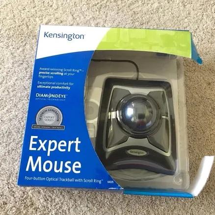 Kensington Expert Mouse 4 Button Optical Trackball With Scroll Ring - New - New Electronics