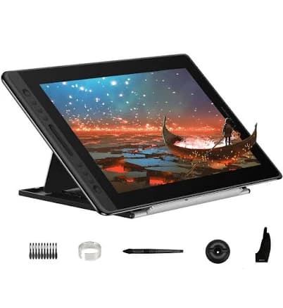 HUION KAMVAS Pro 16 Drawing Tablet with Screen 156 inch Pen Display AntiGlare Glass 6 Shortcut Keys Adjustable Stand Graphic