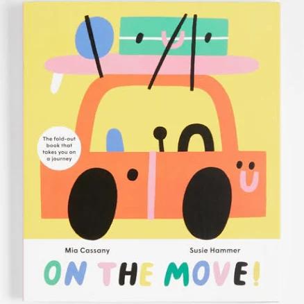 On The Move Fold-Out Kids Board Book by Mia Cassany - Crate & Kids