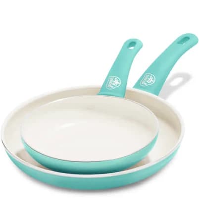 GreenLife Soft Grip Ceramic and Frying Pan Set