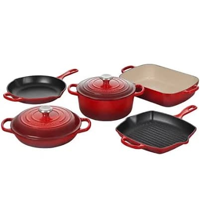 Le Creuset 7-Piece Signature Enameled Cast Iron Cookware Set