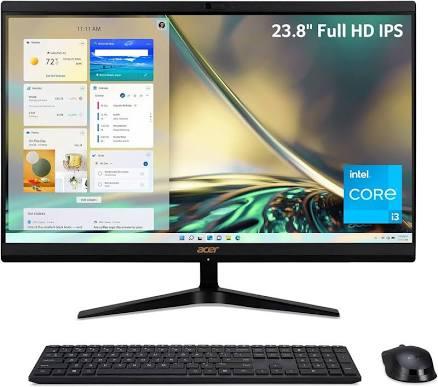 Acer Aspire C24 (C24-1700-UA91) AIO Desktop Computer PC 23.8" - Intel Core i3-1215U 1.20GHz - 512GB - Black - 8GB RAM