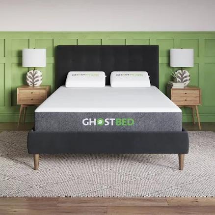 GhostBed Classic Mattress - Split King - 11" gel memory foam & natural aerated latex mattress - Medium-firm feel - 5 layers of comfort and contouring