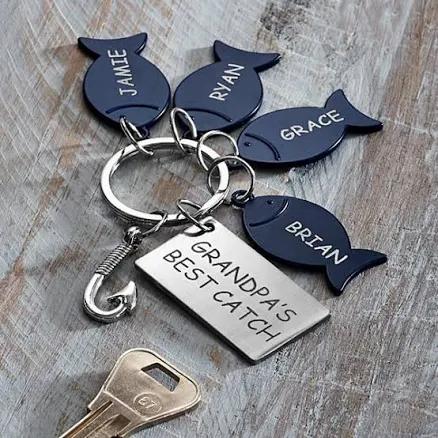 Personalized Hooked On You Keychain