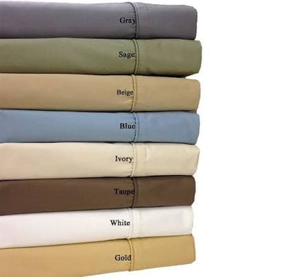 Royal Hotel Bedding Wrinkle-free 650 Thread Count Solid Cotton Blend Sheets Sheet Set Deep