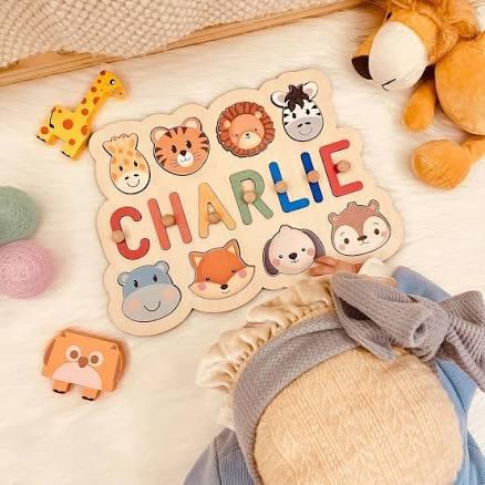 Personalised Wooden Baby Name Puzzle