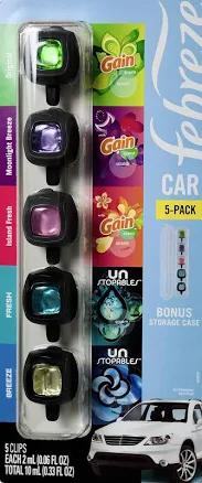 Febreze Variety Air Fresheners 5 Car Vent Clips