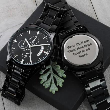 Personalized Engraved Chronograph Watch for Men