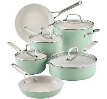 KitchenAid Hard Anodized Ceramic Nonstick 10 Piece Cookware Set