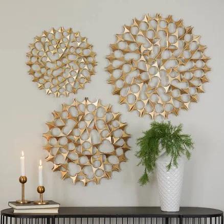 Benzara Stunning Metal Wall Decor Set of 3