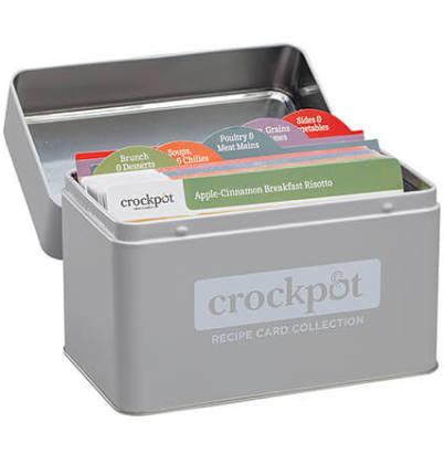 Crockpot Recipe Card Collection Tin (Mushroom)