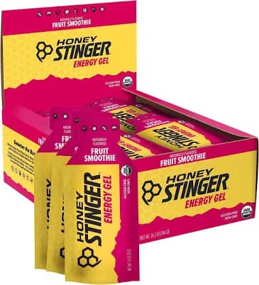HONEY Stinger Organic Energy Gels Fruit Smoothie Box of 24