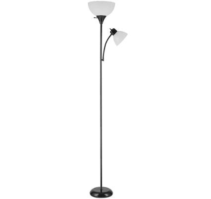 Globe Electric Delilah 72 Torchiere Floor Lamp with Adjustable Reading Light