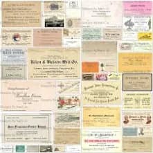50 Vintage Business Cards | Printable Antique JPG Old Business Cards | Digital Instant Download | JJ42