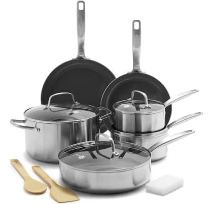 GreenPan Chatham 12-Piece Stainless Steel Nonstick Cookware Set