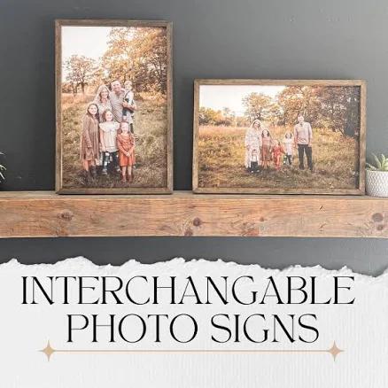 INTERCHANGEABLE wood Framed Photo | Custom photo print | Picture on Wood | Photo on wood | Framed Prints | Framed Photo | Your Photo Printed