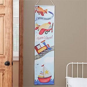 Personalized Growth Chart - Planes, Trains & Boats