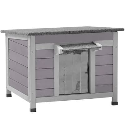 Aivituvin Wooden Cat House - Weatherproof Feral Cat House with Opening Top, Perfect for Outdoor Pets