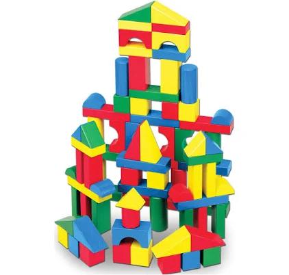 Melissa & Doug 100 Wood Blocks Set