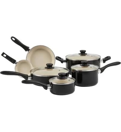 Amazon Basics 11-Piece Ceramic Nonstick Pots and Pans Set