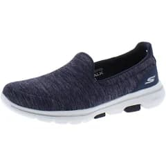 Skechers Womens Go Walk 5 Honor Workout Slip-On Sneakers Navy 10 Medium (B,M)
