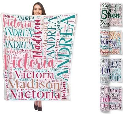 Personalized Blanket, Custom Blanket with Name, Name Blanket for Adults, Valentines Gift, Throw Blanket Gift for Girlfriend, Gifts for Her