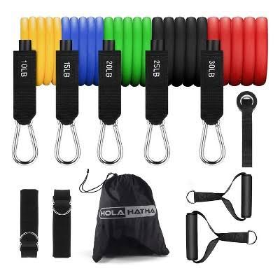 HolaHatha Resistance Band Maximum Workout Set