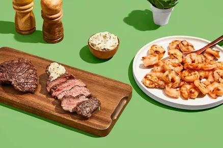 Succulent Shrimp, Steak & Garlic Herb Butter Recipe | HelloFresh