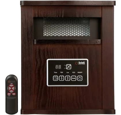 Soleil Infrared 4-Element 1500W Quartz Electric Room Space Heater