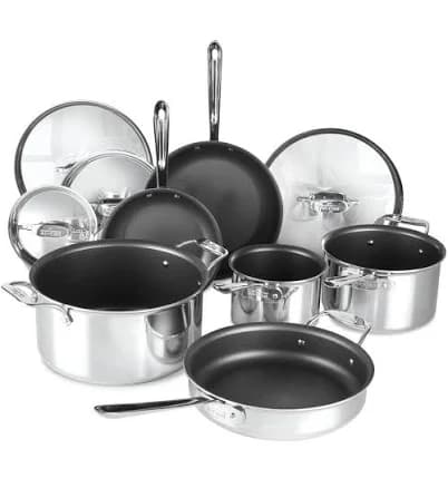 D5 Stainless Polished 5-Ply Bonded Cookware Set