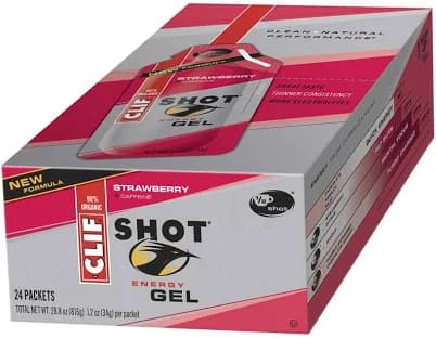 Clif Gel Shot Strawberry 1.2 oz Each Shot, 192 Shots Total