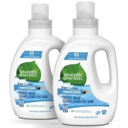 Seventh Generation Concentrated Laundry Detergent Free & Clear 40 Oz