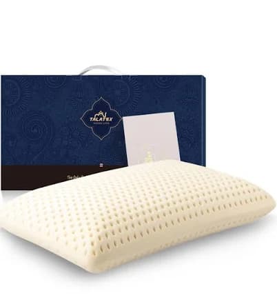 TalatexHome Talalay 100% Natural Premium Latex Pillow Helps Relieve Pressure No Memory Foam Chemicals