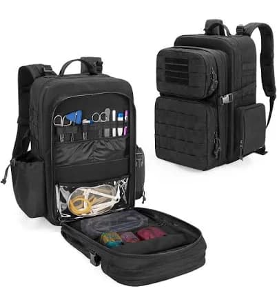 Damero First Aid Trauma Backpack, Molle Assault Pack Tactical Backpack Medical Backpack for Hiking, Trekking Hunting Camping, Black (BAG ONLY)