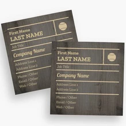Custom Square Business Cards | 50 qty | VistaPrint | Design: Gray, Sports & Fitness, Industry