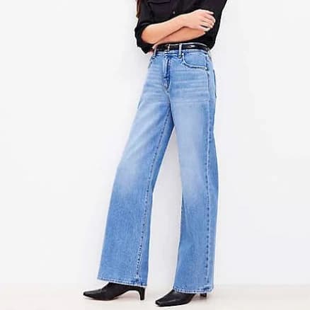 Loft Women's High Rise Wide Leg Jeans