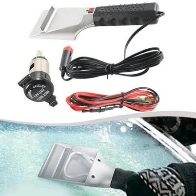 Goodhd Heated Snow Ice Scraper 12V Electric Auto Windshield Ice Scraper With Car Socket, Size: 25