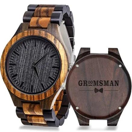 Personalized Engraved Wooden Watch for Men