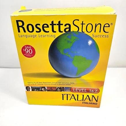 Rosetta Stone Italian Level 1 & 2 Windows/macintosh Cd-rom Software