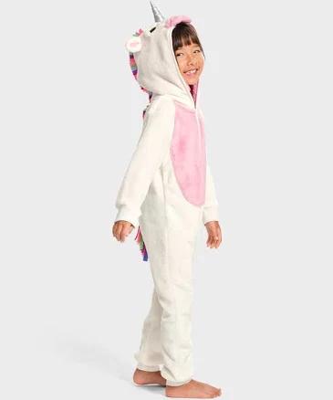 Gymboree Girls' Unicorn One-Piece Zip Front Pajama