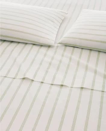 Siesta Patterned Organic Cotton Percale Twin Fitted Sheet