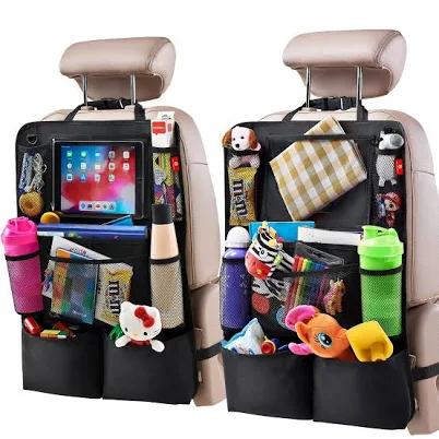 Helteko Backseat Car Organizer with Touch Screen Tablet Holder