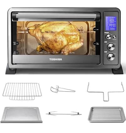 Toshiba AC25CEW-BS Large 6-Slice Convection Toaster Oven