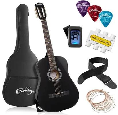 Ashthorpe 38-Inch Beginner Acoustic Guitar Package