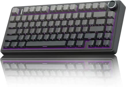 AULA F75 Pro Wireless Mechanical Keyboard,75% Gasket Hot Swappable Custom Keyboard,RGB Backlit,Pre-lubed Reaper Switches,Side Printed PBT Keycaps