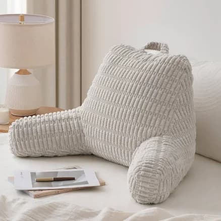 Blissful Diary Reading Pillow, Stylish Bed Pillow with Shredded Memory Foam for Adult Children Backrest, Back Pillow for Bed & Couch Sitting Up with