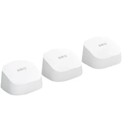 eero 6 AX1800 AC900 Dual Band Mesh WiFi 6 System, White, 3/Pack (5999764)