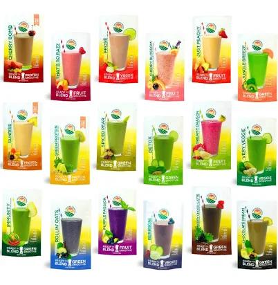 Smoothie Variety Pack (18 Smoothies) - Smoothie Box | Pre Made Frozen Smoothie Packs | Frozen Garden Smoothie Delivery