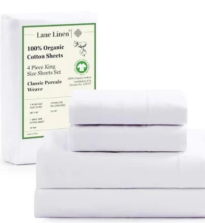 LANE LINEN 100% Organic Cotton Set Sheets